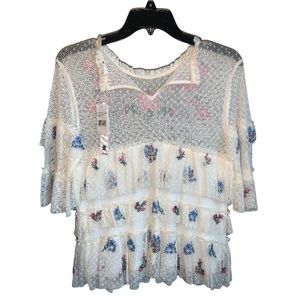 NWT Lace Floral Blouse